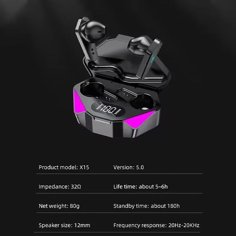 Bluetooth Earphones, Wireless Game Console Earphones, 65Ms Low Latency Earphones, Fone Game Console Earphones, Game Console MICR