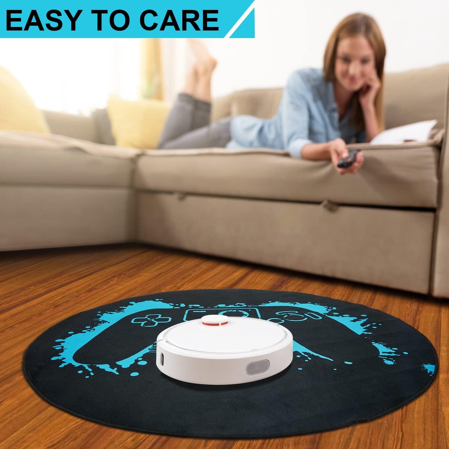 Gaming Chair Mat round Chair Mat for Hardwood Floor Gaming Rugs Antislip Carpet