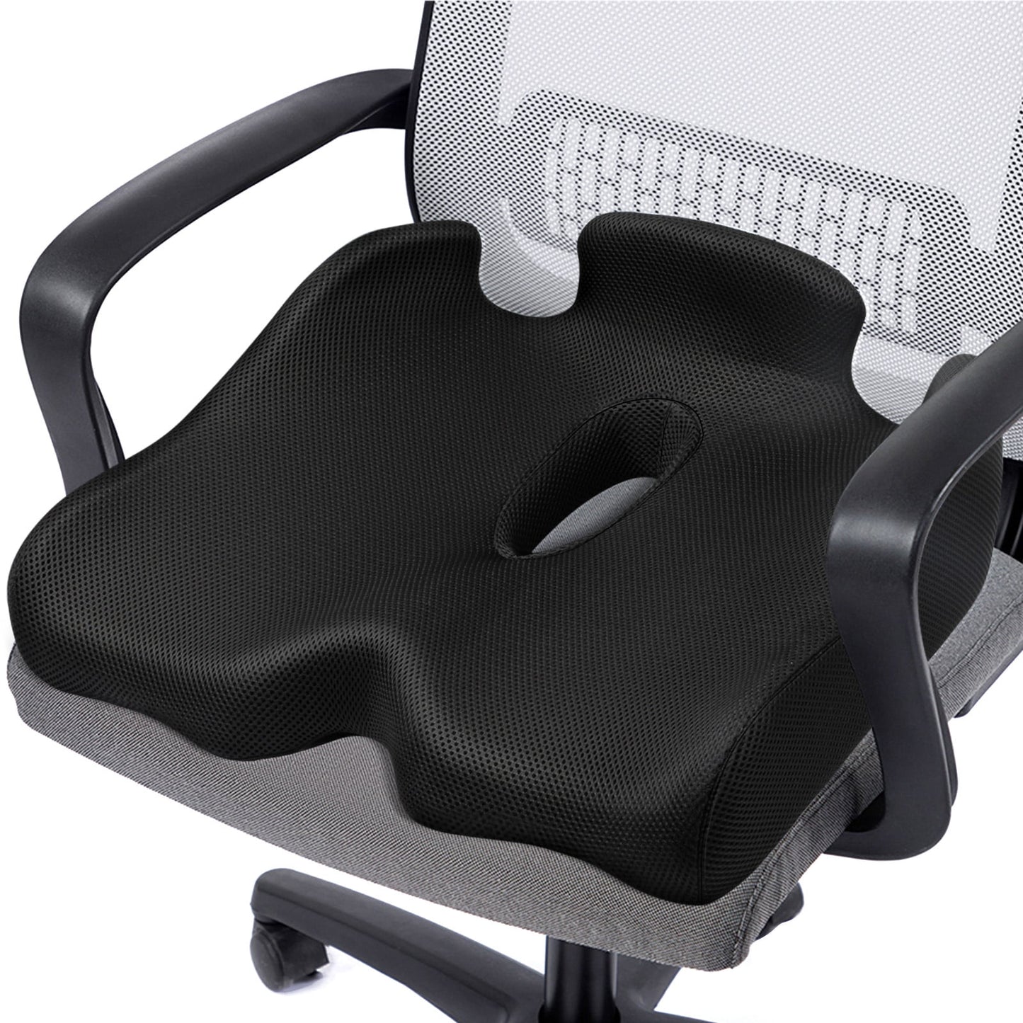 X Large Seat Cushion, Office Chair Pad for Relief Sciatica & Tailbone Pain, Non Slip Support Coccyx Pillow for Long Sitting