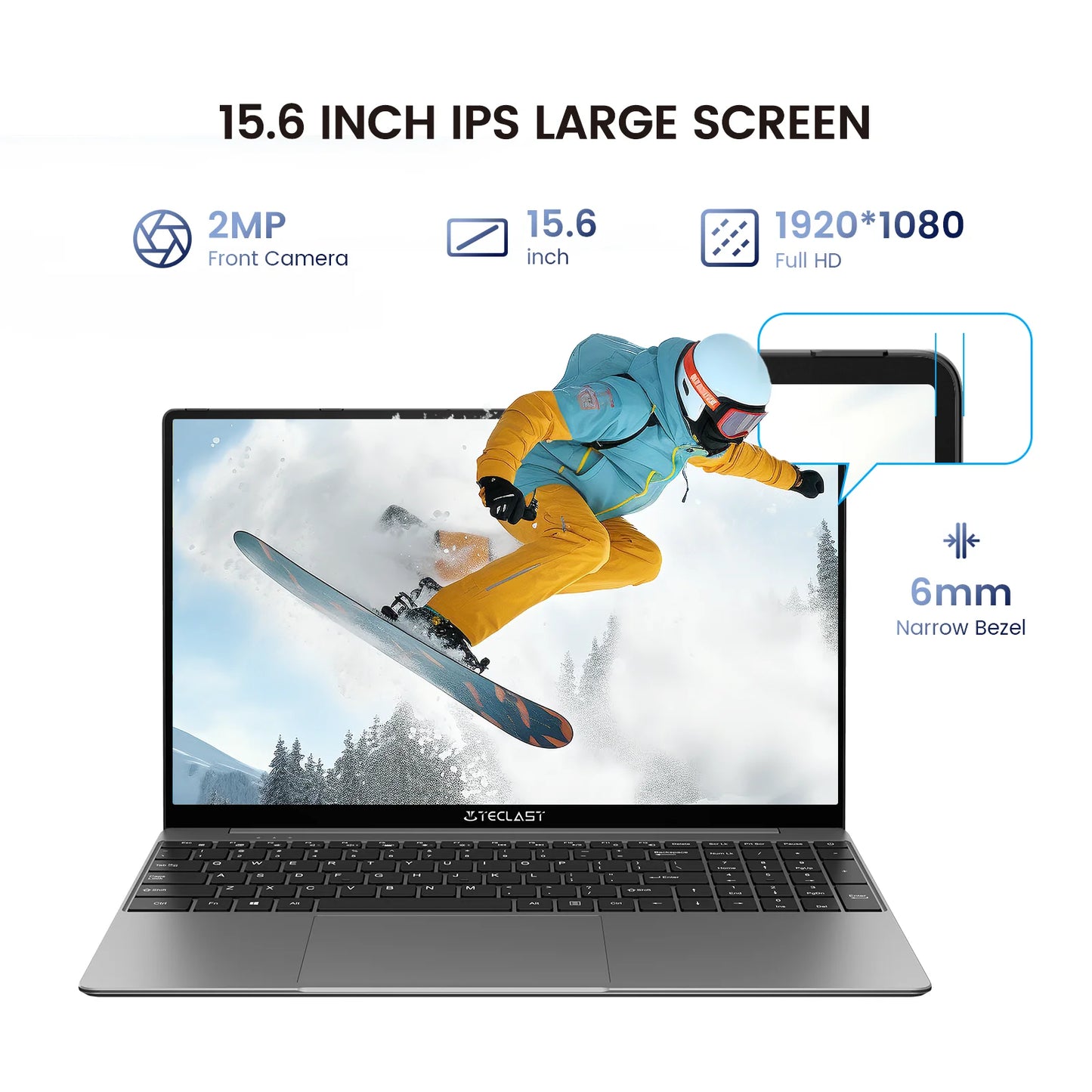 Windows 11 Pro Notebook Computer 15.6" Laptop 16GB RAM 512GB SSD, 3.4Ghz Quad Core Intel N95 Bussiness Computer PC, 1920X1080, Intel UHD Graphics, IPS FHD 1080P Screen, Wifi 6/BT 5.0